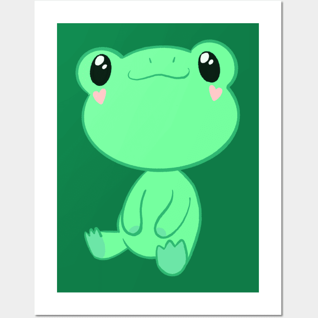 Silly Cute Frog Wall Art by SaganPie